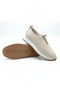 Women's Beige Daily Orthopedic Sole Padded Heel Comfortable Faux Leather Breathable Sneaker - 7