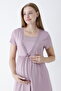 Women's Viscose Combed Cotton Fabric Nightgown with Breastfeeding Feature for Pregnant and Postpartum Women 13670 - 6
