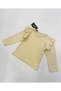 Girl's Body Suit with Ruffles on the Shoulder in Beige - 2