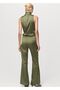 Satin Pants with Geometric Print - 4