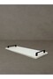 Natural Marble 40x15 cm Promise Engagement Serving Tray, decorative tray, serving tray White marble -fergo Black