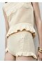 Flounced Openwork Knit Vest - 7
