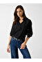 Flore Women's Black Regular Fit Shirt W5Bh80W2982-Jblk