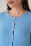 Bebe Blue Women's Soft Textured Buttoned Knitwear Cardigan 2241 - 4