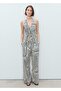 Geometric Pattern Linen Pants - 2