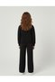 Premium Girls' Black Top and Bottom Cotton Soft Zipper Pocket Sweatpants Set 3-8 Years - 3