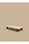 Natural Travertine Marble Wooden Leg 24X12 cm Decoration Stand
