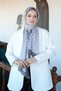 Checkerboard Patterned Monogram Shawl Monov03-27 - 2