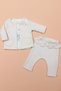 Seasonal 3-Piece Set with Heart Embroidery Detail Cardigan