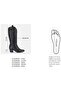 Large size women's boot 41-42-43-44-45 black leather - 5