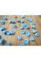 50 Pieces of Satin Light Blue Roses - Bundle of Decorative Material for Weddings, Henna, Engagement, and Organization - 7
