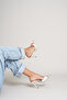 Women's Pointed Toe Thin Heeled Slippers Sona Ecru Skin - 5