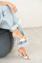 Women's Pointed Toe Thin Heeled Slippers Sona Ecru Skin - 6