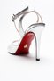 Women's Thin Band Back Helmet Heeled Shoes Livora Silver Mirror - 2