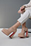 Nude Patent Leather Double Platform Special Design Women's Shoes Rigel - 3