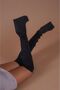 Blood Black Suede Wedge Heeled Over-The-Knee Women's Boots - 5