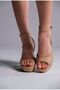 Nude Skin Helmet Design Heeled Shoes Hazel - 4