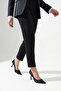 Women's Stiletto Pointed Toe Thin Heel Mesh Classic Heeled Shoes Zirva Black - 4