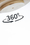 صينية عرض دوارة من الخيزران – 360 °   حامل خدمة قابل للدوران - 3