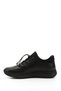 Black Heart Genuine Leather Round Toe Padding Sole Lace Up Women's Sneaker 42610 - 4