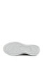 Women's White Lace-Up Padded Sole Genuine Leather Sneakers - 5