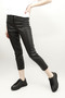 Black Heart Genuine Leather Round Toe Padding Sole Lace Up Women's Sneaker 24166 - 3