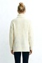 Women's Oversized High Neck Thick Knitwear Tunic – Comfortable Fit Winter - Ecru - 5