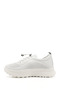 Women's White Rubber Laced Comfort Genuine Leather Sneaker - 4