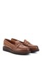 Taba Antique Gön Genuine Leather Round Toe Filled Sole Loafer Women's Casual Shoes 24092 - 2