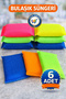 6 Pieces Colorful Dishwashing Sponge Honeycomb Textured Magic Practical Sponge Scrubbing - 3
