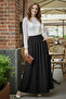 Elastic Waist Double Skirt M213 Black - 4
