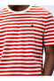 Men's Red Striped T-Shirt - 5
