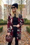 Women's Floral Patterned Tok Textured, Soft Long Knit Cardigan - 2