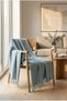 Water Green Sofa Shawl / TV Cover / Throw 130x170 Cm (Fringe Included)