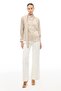 Beige Shawl Collar Blouse