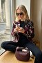 Women's Floral Patterned Tok Textured, Soft Long Knit Cardigan - 3