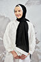 شال منقوش بنمط مونوغرام سلسلة 3042-أسود - 3