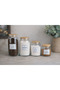 Set of 4 Glass Tea Sugar Salt Coffee Storage Jars with Bamboo Lids