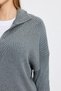 Knitted Detailed High Collar Knitwear Blouse Gray - 2