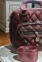 Women's Burgundy Quilted Shoulder Bag Waterproof Buzzy Fabric 4 Compartments - 6