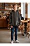 Boy's Hooded Batik Patterned Sweatshirt - 3