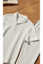 Bürümcük Crinkle T-Shirt Pants Set - White Regular Baby Collar - 4