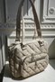 Women's Light Mink Quilted Shoulder Bag Waterproof Buzzy Fabric 4 Compartments - 4