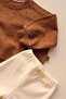 Brown Polka Dot Baby Bottom Top Set - 6