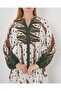 Women's Patterned Long Hijab Dress 2585 - Mustard - 4