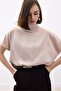 Batwing sleeve loose blouse - beige - 4