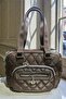 Women's Brown Quilted Shoulder Bag Waterproof Buzzy Fabric 4 Compartments - 3