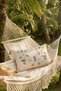 Buldan İşi Floral Yellow Tassel Cotton Punch Embroidered Throw Pillow Cover 35X55 cm - 5