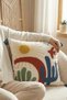 Colorful Cactus Punch Embroidered Decorative Tasseled Throw Pillow Cover Cotton 42X42 cm - 4
