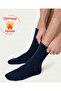 4-Pack Thermal Cotton Men's Winter Full Terry Socks Without Elastic at the Ankle Black Navy Blue Anthracite - 4